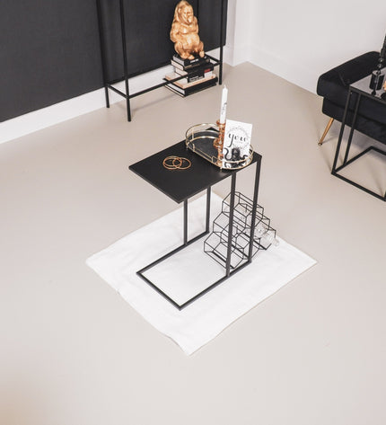 Side Table - Metal - Black - 45x30x60cm