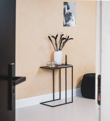 Side Table - Metal - Black - 45x30x60cm