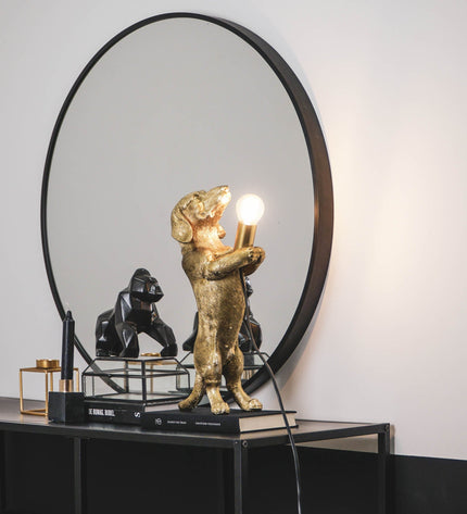 Table Lamp - Dachshund - Polyresin - Gold - E14 - 10x15x38cm