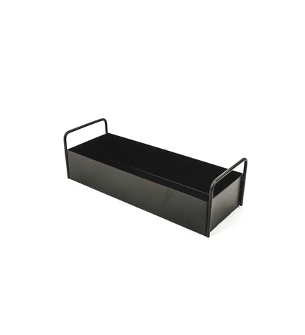 Tray - With Handles - Metal - Black - 41.5 x 15.5 x 13 cm
