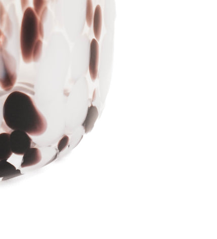 Vase - Dots - Glass - Clear/Brown - 18 x 25 cm