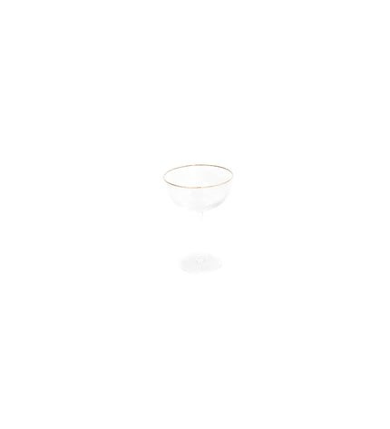 Glassware - Champagne - Glass - Clear/Gold - S2 - 11x11x15cm
