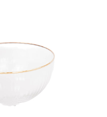 Glassware - Champagne - Glass - Clear/Gold - S2 - 11x11x15cm