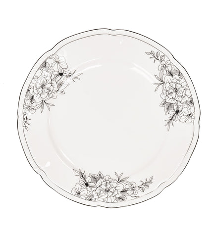 Plate - Les Fleurs - New Bone China - 26 x 26 x 1.5 cm