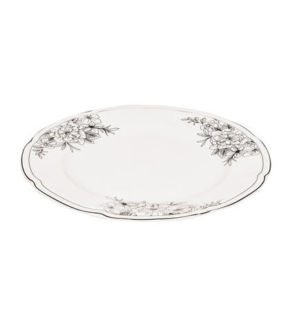 Plate - Les Fleurs - New Bone China - 26 x 26 x 1.5 cm