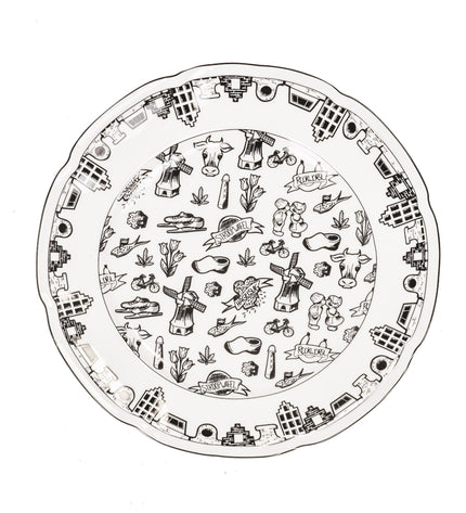 Plate - Dutch Black - New Bone China - 26 x 26 x 1.5 cm