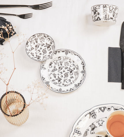 Plate - Dutch Black - New Bone China - 10 x 15 x 1.5 cm