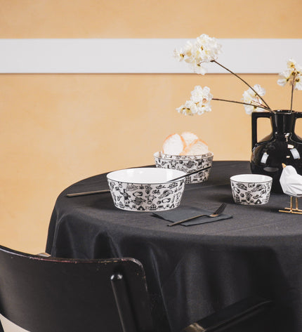 Bowl - Dutch Black - New Bone China - 17.5 x 17.5 x 6.5 cm