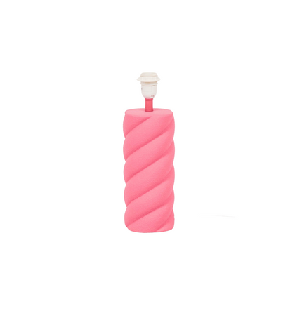 Table Lamp - Ceramics - Neon Pink - E27- 12x12x28cm
