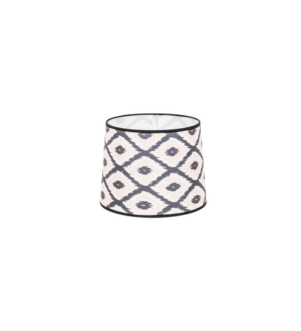 Lampshade - Kelim Print - Polyester - Black/White-26x30x23cm