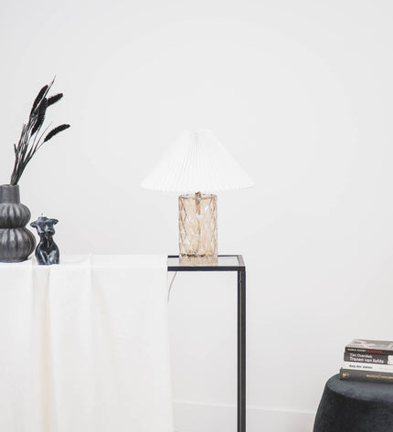 Lampshade - Pleated - Polyester - White - 6x29,5x18cm