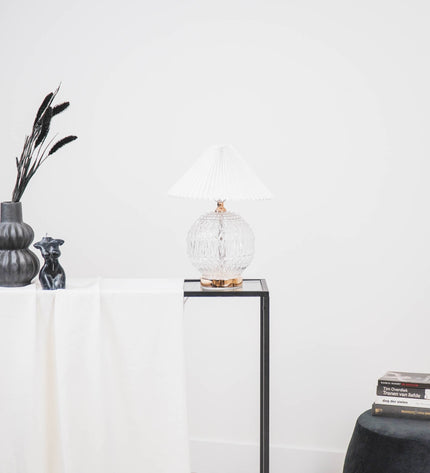 Lampshade - Pleated - Polyester - White - 6x29,5x18cm