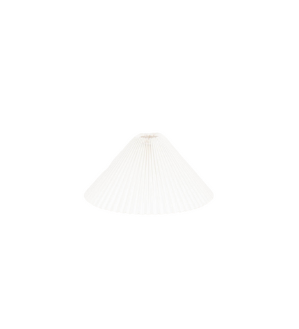 Lampshade - Pleated - Polyester - White - 8x35x21cm