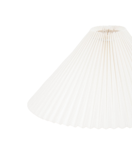 Lampshade - Pleated - Polyester - White - 8x35x21cm