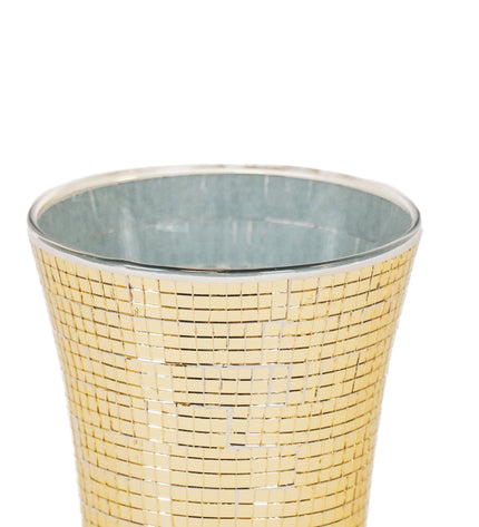 Vase - Disco - Glass - Gold - 12.5 x 12.5 x 30 cm