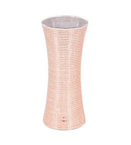 Vase - Disco - Glass - Rose Gold - 12.5 x 12.5 x 30 cm