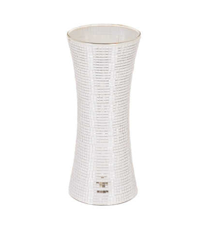 Vase - Disco - Glass - Silver - 12.5x12.5x30 cm