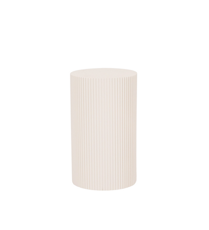 Side Table / Pillar - Cylindrical - MDF - Sand - 30 x 54 cm