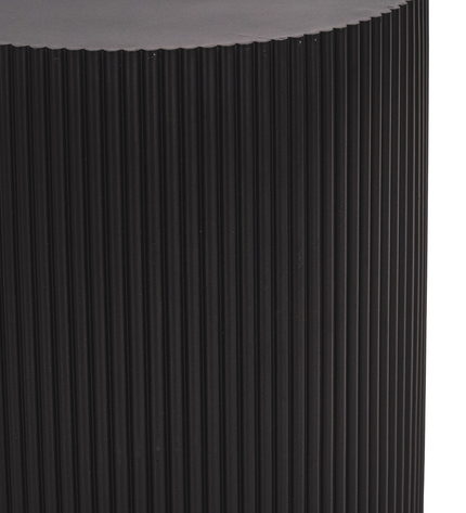 Side Table / Pillar - Cylinder - MDF - Black - 30 x 65 cm