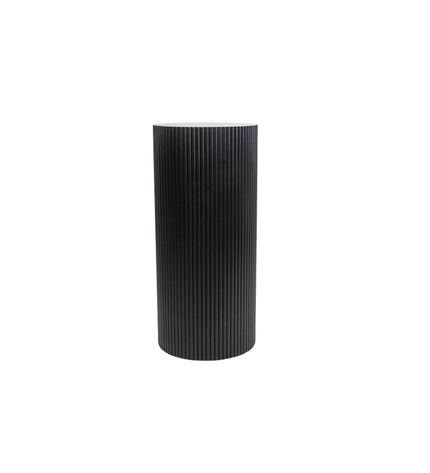 Side Table / Pillar - Cylinder - MDF - Black - 30 x 65 cm