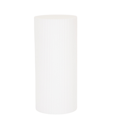 Side Table / Pillar - Cylinder - MDF - White - 30 x 65 cm