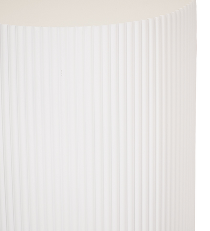 Side Table / Pillar - Cylinder - MDF - White - 30 x 65 cm