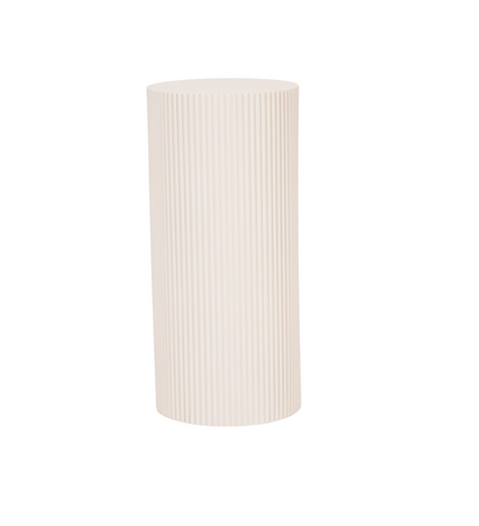 Side table / Pillar - Cylinder - MDF - Sand - 30 x 65 cm
