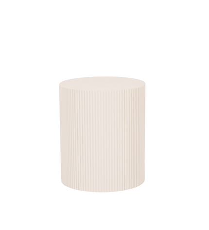 Side Table - Cylindrical - MDF - Sand - 39 x 45 cm