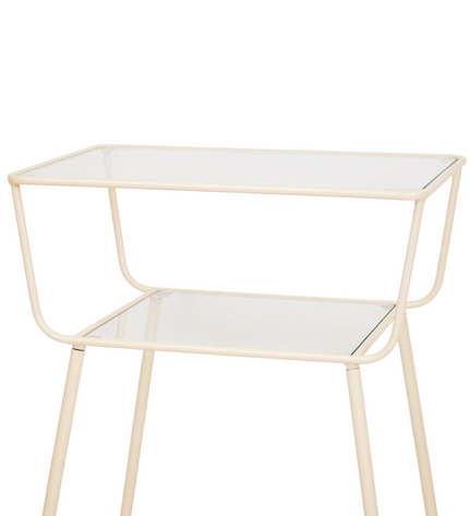 Side table / bedside table - sand - 50 x 35 x 60 cm