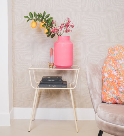 Side table / bedside table - sand - 50 x 35 x 60 cm