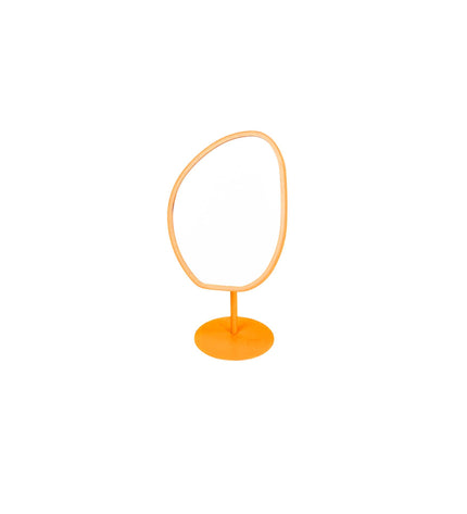 Mirror - Organic - Metal - Neon Orange - 16.5 x 12 x 31.5 cm