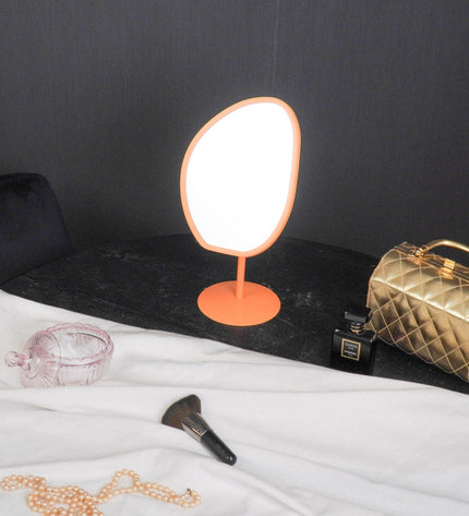 Mirror - Organic - Metal - Neon Orange - 16.5 x 12 x 31.5 cm