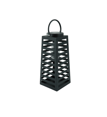 Lamp - Lantern - Solar - Metal - Black - 14 x 32.5 cm