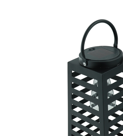 Lamp - Lantern - Solar - Metal - Black - 14 x 32.5 cm