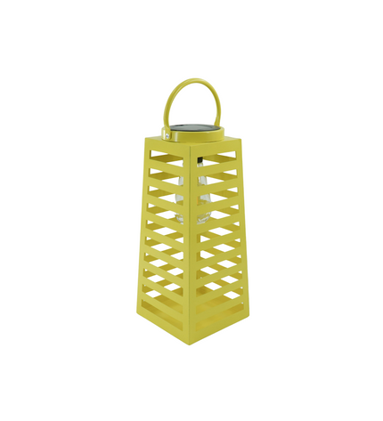Lamp - Lantern - Solar - Metal - Yellow - 14 x 32.5 cm