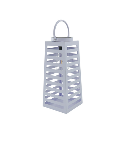 Lamp - Lantern - Solar - Metal - Purple - 14 x 32.5 cm