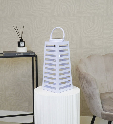 Lamp - Lantern - Solar - Metal - Purple - 14 x 32.5 cm