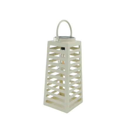Lamp - Lantern - Solar - Metal - Sand - 14 x 32.5 cm