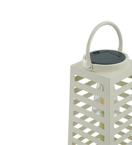 Lamp - Lantern - Solar - Metal - Sand - 14 x 32.5 cm
