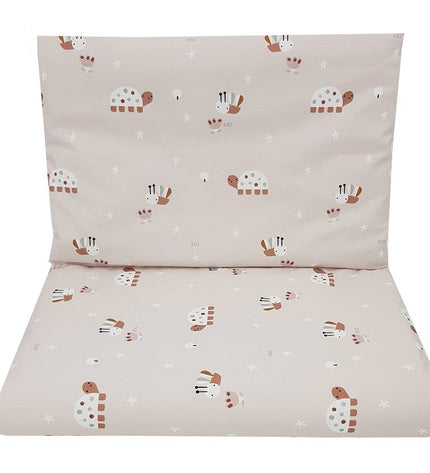 Printed cotton cot bedding set 120x90 cm BEES