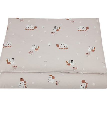 Printed cotton cot bedding set 120x90 cm BEES