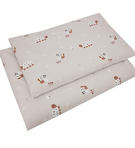 Printed cotton cot bedding set 120x90 cm BEES