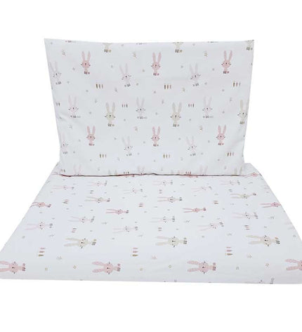 Printed cotton bedding - 2-piece 120x90 cm BUNNY