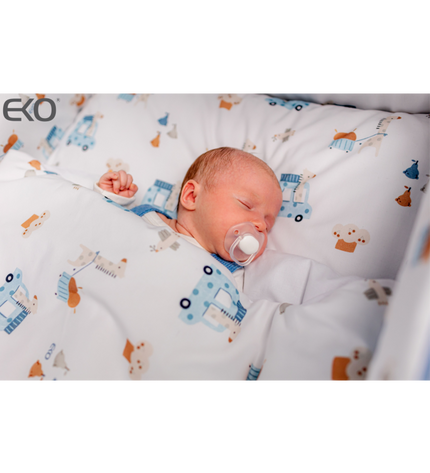 Printed cotton cot bedding set 120x90 cm DOGS