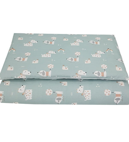 Printed cotton cot bedding set 120x90 cm DOGS
