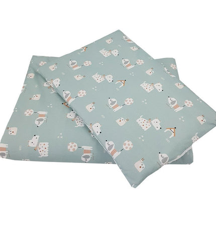 Printed cotton cot bedding set 120x90 cm DOGS
