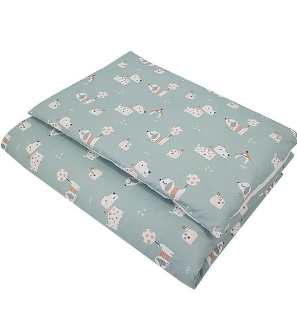 Printed cotton cot bedding set 120x90 cm DOGS