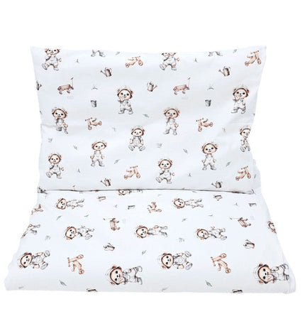 Printed cotton bedding - 2-piece 135x100 cm GARDENER BEAR