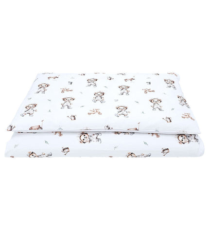 Printed cotton bedding - 2-piece 135x100 cm GARDENER BEAR