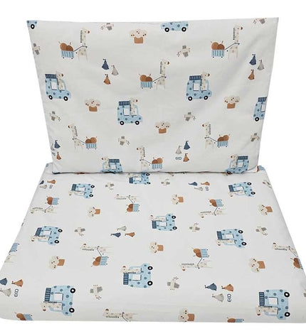 Printed cotton bedding - 2-piece 120x90 cm GIRAFFE
